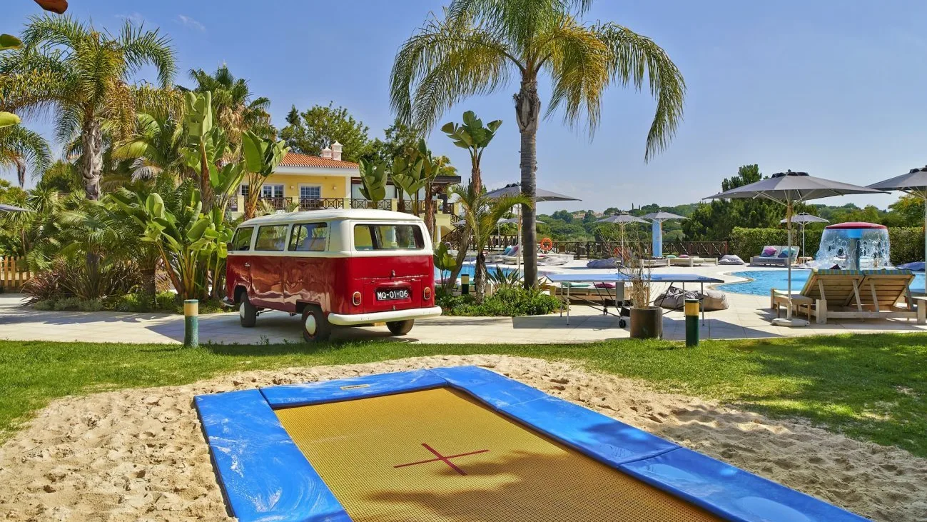 Martinhal Quinta VW and trampoline