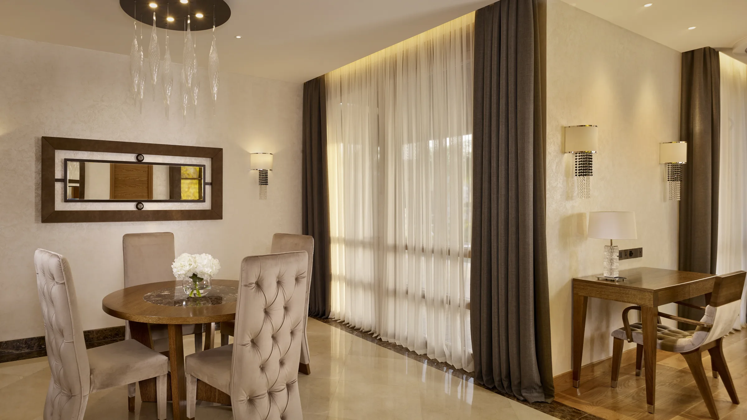 Parklane Limassol Accommodation Park Villa 1 bed Dining Room LR